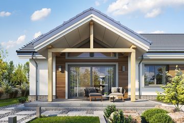  Projekt domu Willa rodzinna (WAH2011) - projekt domu parterowego - Zdjęcie 3