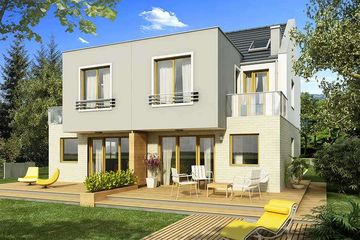  Projekt domu Fenix - dwulokalowy LLL (WRD3095) - projekt domu z pełnym piętrem - Zdjęcie 1