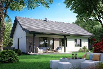  Projekt domu KA137 (PKT1160) - projekt domu parterowego - Zdjęcie 2