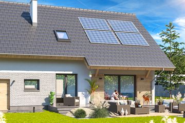  Projekt domu Ajaks 5 (WOE1160) - projekt domu parterowego z poddaszem - Zdjęcie 4