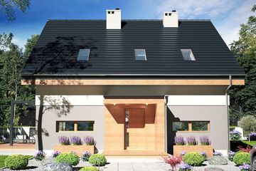  Projekt domu Nowalia II bez garażu [B] (WRF2097) - projekt domu parterowego z poddaszem - Zdjęcie 1
