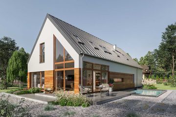  Projekt domu Trogir II DCP406a (WOB1731) - projekt domu parterowego z poddaszem - Zdjęcie 3