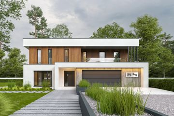  Projekt domu Wyszukany D64 wariant II (WWB1091) - projekt domu z pełnym piętrem - Zdjęcie 3