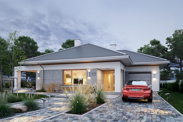  Projekt domu Wspaniały (WAH2020) - projekt domu parterowego - Zdjęcie 1