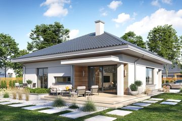  Projekt domu Wspaniały 2 (WAH2021) - projekt domu parterowego - Zdjęcie 1