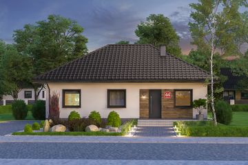  Projekt domu przy Bukowej 44 (KRK1673) - projekt domu parterowego - Zdjęcie 3