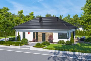 Projekt domu przy Bukowej 46 (KRK1674) - projekt domu parterowego - Zdjęcie 1