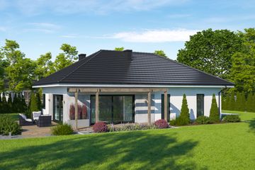  Projekt domu przy Bukowej 46 (KRK1674) - projekt domu parterowego - Zdjęcie 2