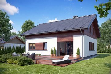  Projekt domu TK20 (WAK1108) - projekt domu parterowego z poddaszem - Zdjęcie 2