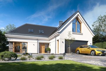  Projekt domu Willa Eska 3 (WAH2024) - projekt domu parterowego z poddaszem - Zdjęcie 2