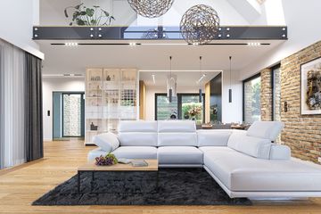  Projekt domu Willa Eska 3 (WAH2024) - projekt domu parterowego z poddaszem - Zdjęcie 4