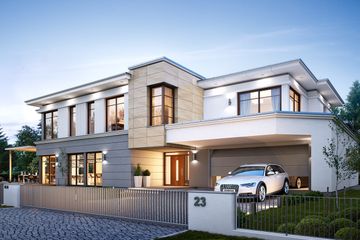  Projekt domu Willa moderna 2 (WAH2026) - projekt domu z pełnym piętrem - Zdjęcie 4