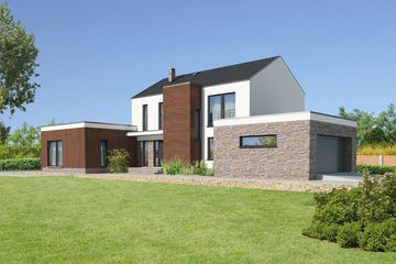 Projekt domu Pacifica II DCP362a - z pełnym piętrem dom o powierzchni 191,30 m², dach dwuspadowy, koszt budowy 536 600 zł - ujęcie frontu