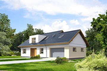  Projekt domu Tallin DCP336 (WOB1750) - projekt domu parterowego z poddaszem - Zdjęcie 2