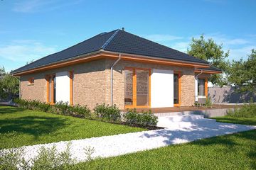  Projekt domu Bristol LMB128 (WRB1615) - projekt domu parterowego - Zdjęcie 3