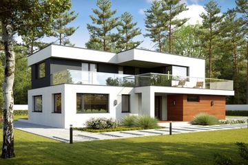  Projekt domu Intensywny D74 (WWB1093) - projekt domu z pełnym piętrem - Zdjęcie 1