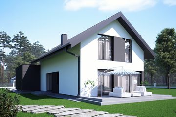  Projekt domu uA164 (WCB1236) - projekt domu parterowego z poddaszem - Zdjęcie 3