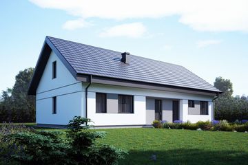  Projekt domu uA168 (WCB1237) - projekt domu parterowego - Zdjęcie 4