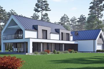  Projekt domu uA176 (WCB1240) - projekt domu parterowego z poddaszem - Zdjęcie 2