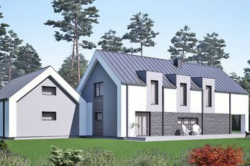  Projekt domu uA176 (WCB1240) - projekt domu parterowego z poddaszem - Zdjęcie 4