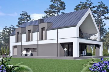  Projekt domu uA176v1 (WCB1244) - projekt domu parterowego z poddaszem - Zdjęcie 3