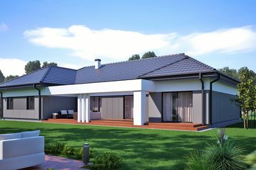  Projekt domu uA158 (WCB1245) - projekt domu parterowego - Zdjęcie 3