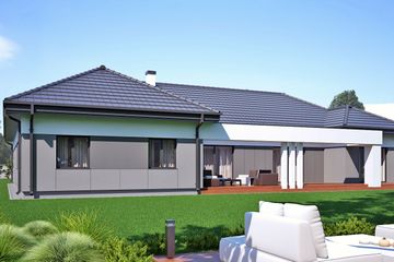  Projekt domu uA158 (WCB1245) - projekt domu parterowego - Zdjęcie 4