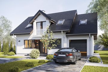  Projekt domu Narcyz 3 (WAH2028) - projekt domu parterowego z poddaszem - Zdjęcie 3