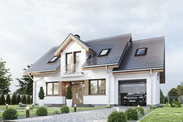  Projekt domu Narcyz 4 (WAH2029) - projekt domu parterowego z poddaszem - Zdjęcie 3