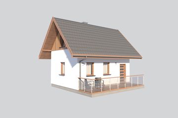  Projekt domu L-132 (SLU1014) - projekt domu parterowego z poddaszem - Zdjęcie 3