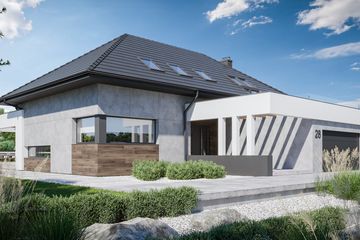  Projekt domu HomeKoncept 28 wariant 02 (KRX1137) - projekt domu parterowego z poddaszem - Zdjęcie 2