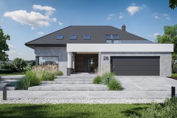  Projekt domu HomeKoncept 28 wariant 02 (KRX1137) - projekt domu parterowego z poddaszem - Zdjęcie 6