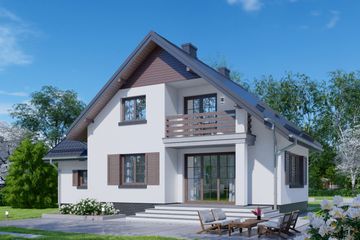  Projekt domu APS 055 (LUA1505) - projekt domu parterowego z poddaszem - Zdjęcie 2