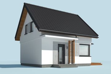  Projekt domu letniskowego Orlean 7 dom letniskowy szkielet drewniany (SLN2716) - projekt domu letniskowego parterowego z poddaszem - Zdjęcie 3