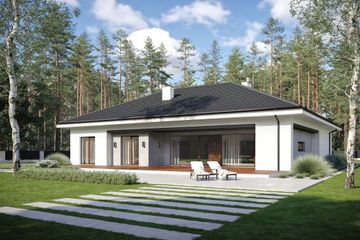  Projekt domu Odkryty D77 (WWB1094) - projekt domu parterowego - Zdjęcie 2