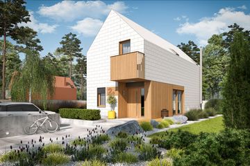  Projekt domu Moniczka II (wersja D) energo (WRC2772) - projekt domu parterowego z poddaszem - Zdjęcie 1