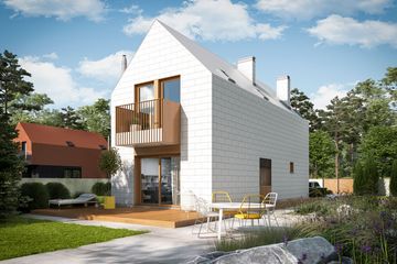  Projekt domu Moniczka II (wersja D) energo (WRC2772) - projekt domu parterowego z poddaszem - Zdjęcie 2