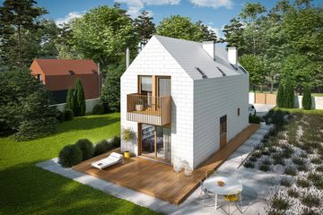  Projekt domu Moniczka II (wersja D) energo (WRC2772) - projekt domu parterowego z poddaszem - Zdjęcie 3