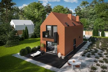  Projekt domu Moniczka II (wersja C) energo (WRC2773) - projekt domu parterowego z poddaszem - Zdjęcie 3