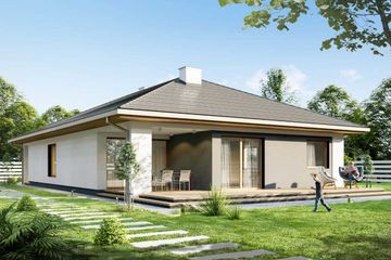  Projekt domu Narodziny gwiazdy 1b (WRD2926) - projekt domu parterowego z poddaszem - Zdjęcie 1