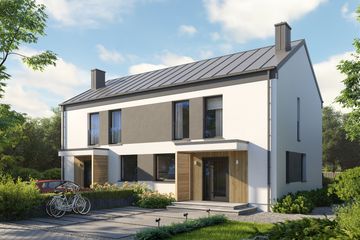  Projekt domu Eco 41 - dwulokalowy (WOZ1049) - projekt domu z pełnym piętrem - Zdjęcie 1