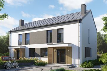  Projekt domu Eco 41 - dwulokalowy (WOZ1049) - projekt domu z pełnym piętrem - Zdjęcie 1