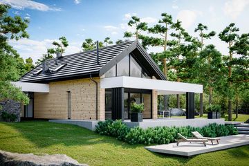  Projekt domu HomeKoncept 66 G1 (KRX1139) - projekt domu parterowego z poddaszem - Zdjęcie 5