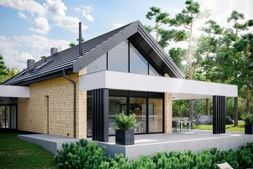  Projekt domu HomeKoncept 66 G1 (KRX1139) - projekt domu parterowego z poddaszem - Zdjęcie 6