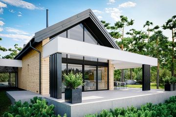  Projekt domu HomeKoncept 66 G1 (KRX1139) - projekt domu parterowego z poddaszem - Zdjęcie 7