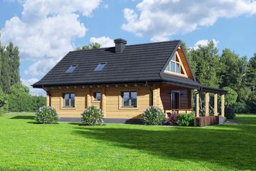  Projekt domu Zawoja dw 77 (KRP2457) - projekt domu parterowego z poddaszem - Zdjęcie 2