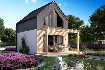 Projekt domu letniskowego KA151 SZ (PKT1167) - projekt domu parterowego z poddaszem - Zdjęcie 2