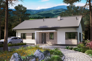  Projekt domu KA142 SZ (PKT1164) - projekt domu parterowego - Zdjęcie 1