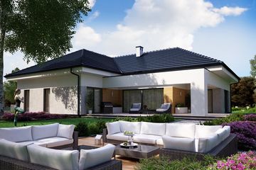  Projekt domu KA70 T (PKT1166) - projekt domu parterowego - Zdjęcie 2