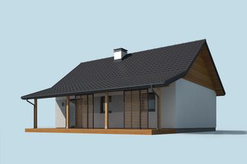  Projekt domu letniskowego Barbados 3 dom letniskowy (SLN2717) - projekt domu letniskowego parterowego - Zdjęcie 4